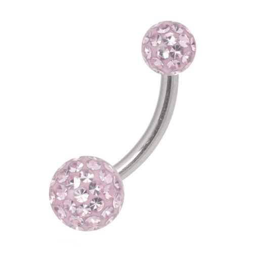 Sealed Multi Jewelled 4/6 crystal Ball Belly Bar