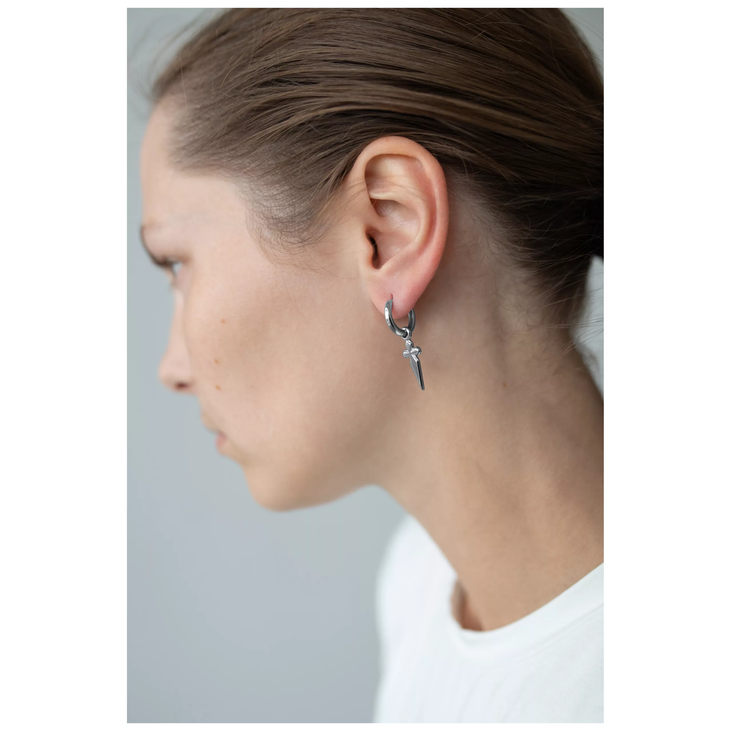 Little Sword Cross Hoops Little Sword Cross Hoops