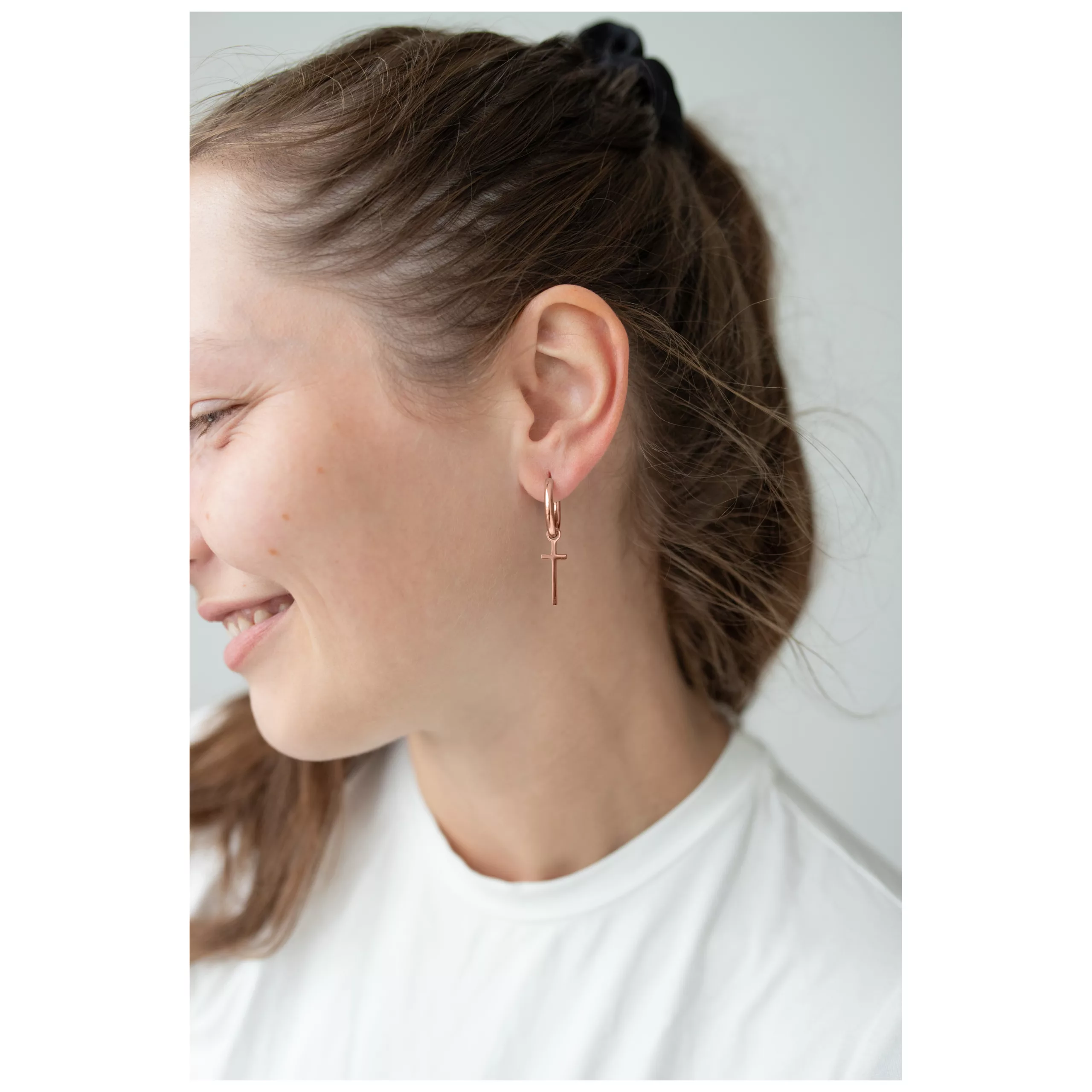 Little Cross Hoops Little Cross Hoops