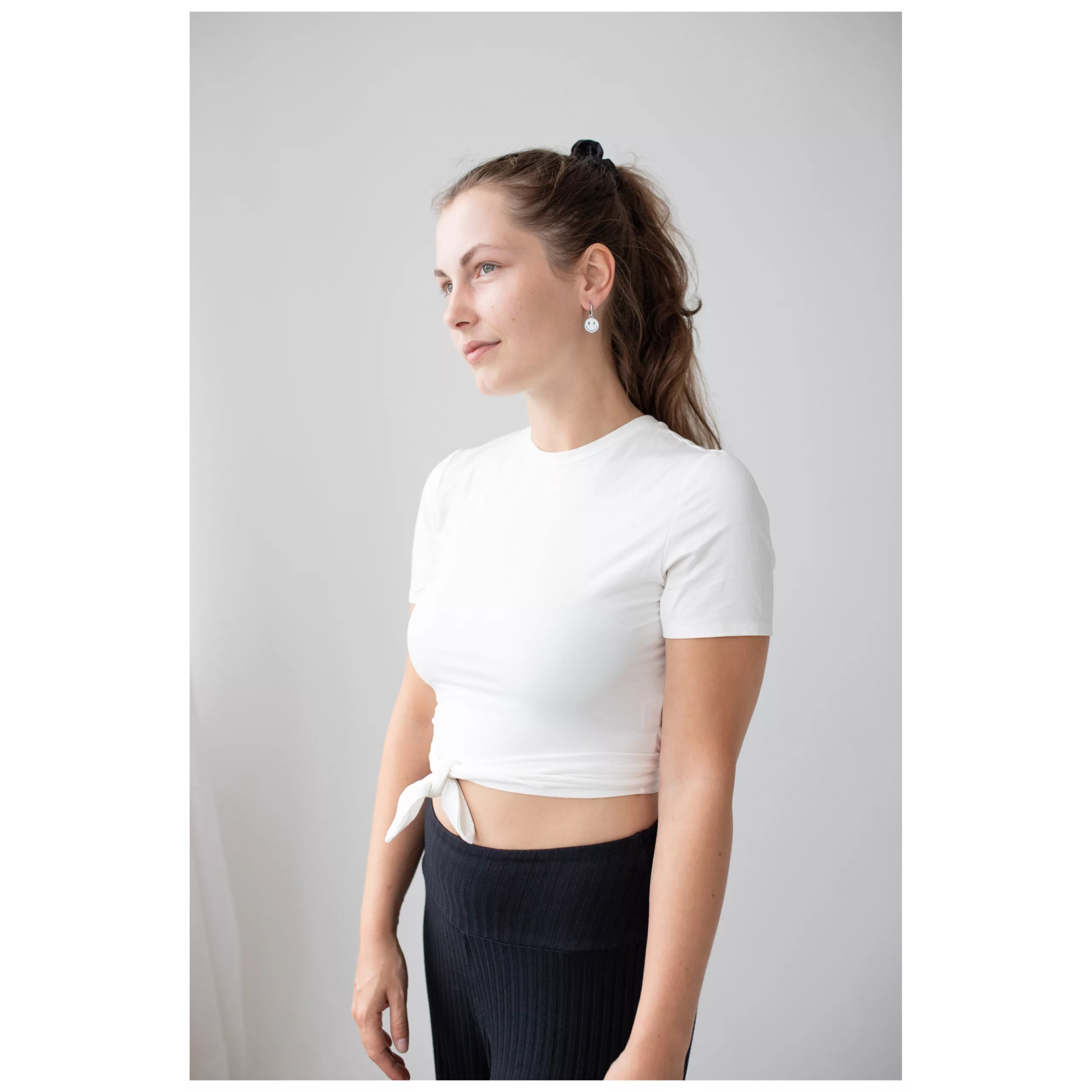 Little White Smiley Hoops Little White Smiley Hoops