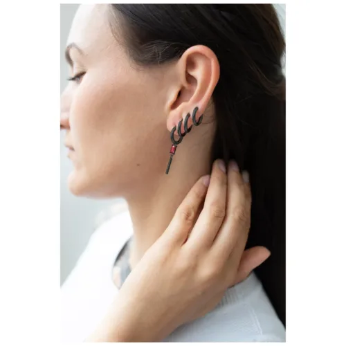 Little Square Crystal Hoops