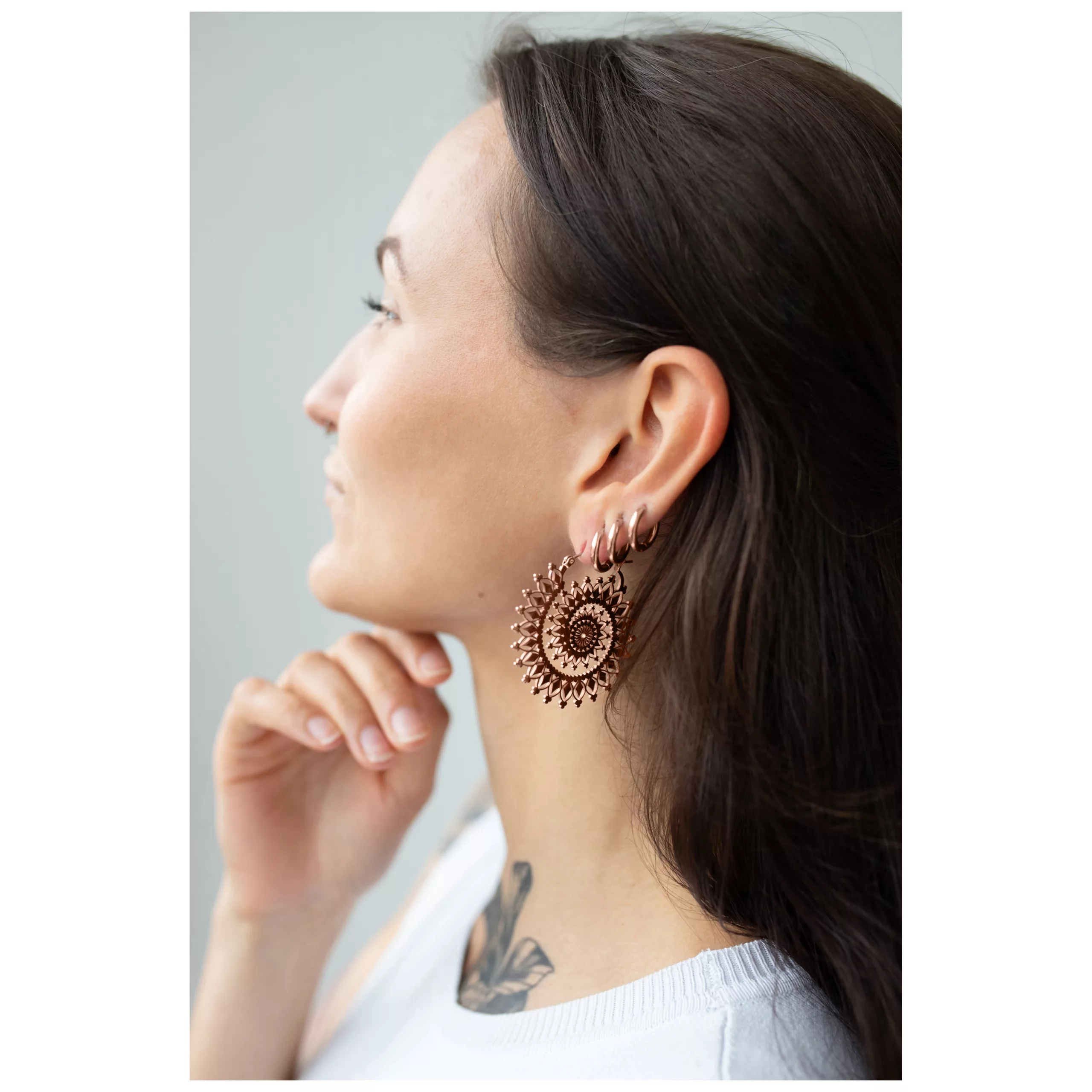 Floral Nautilus Hoops Floral Nautilus Hoops