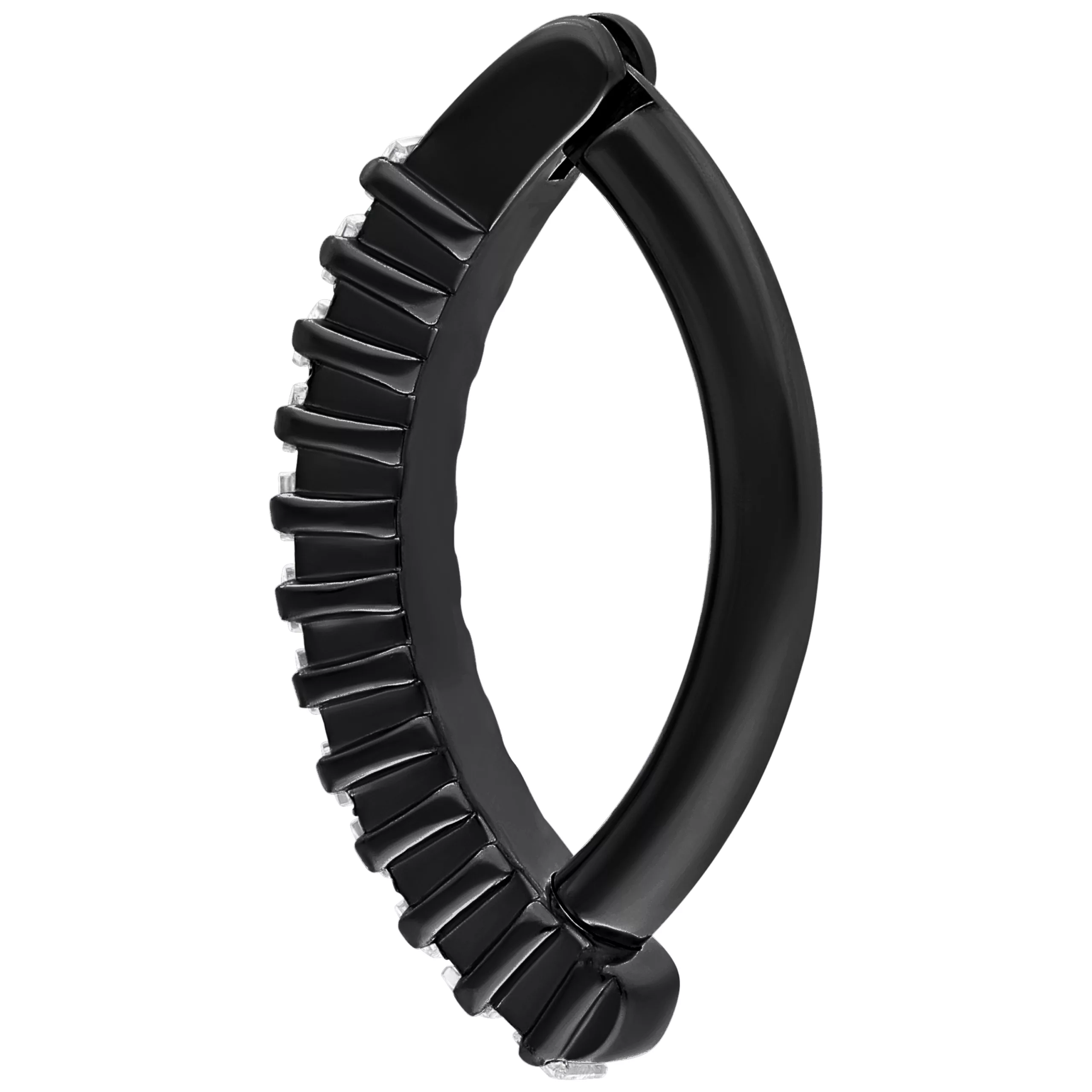 Square Crystal Belly Arch Clicker