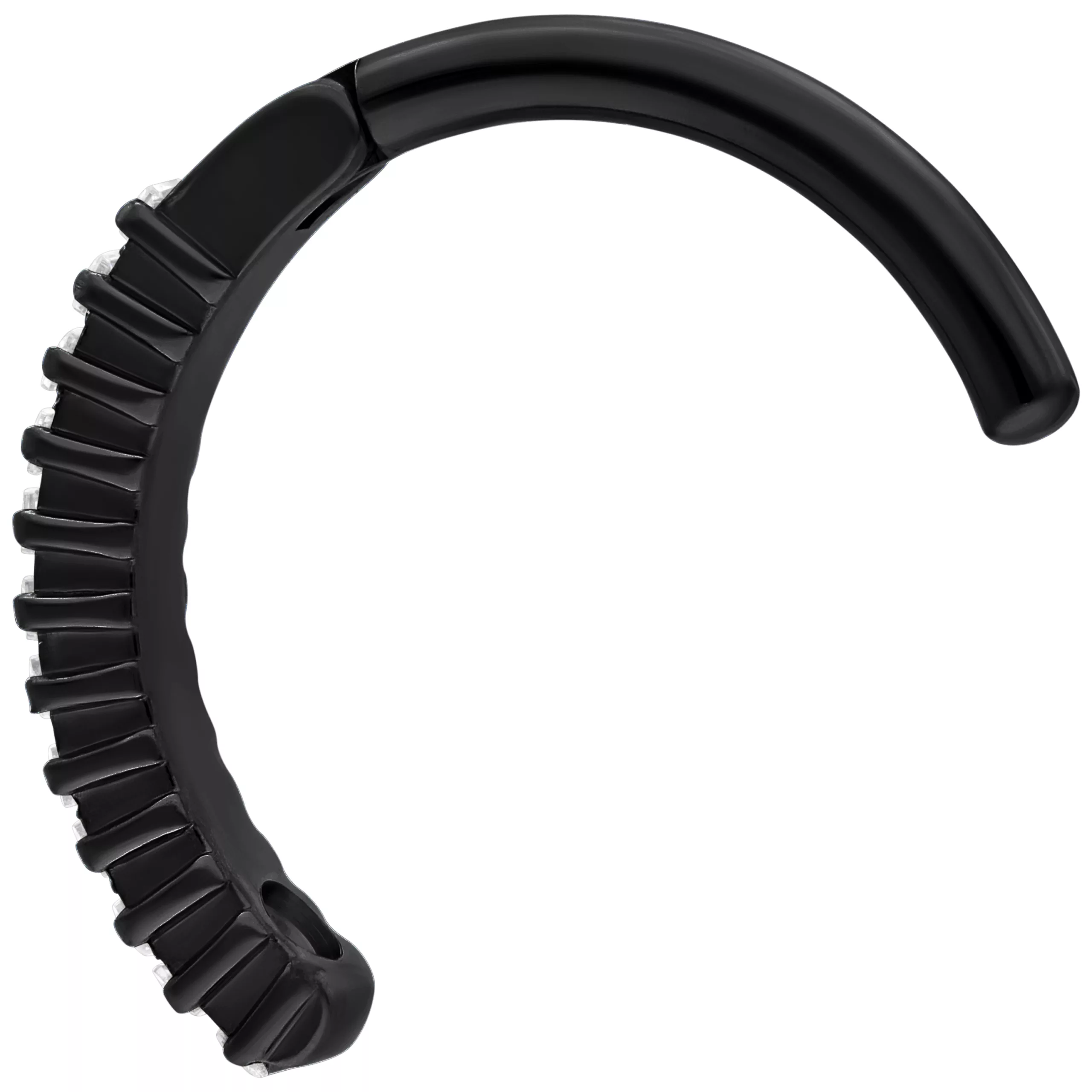 Square Crystal Belly Arch Clicker