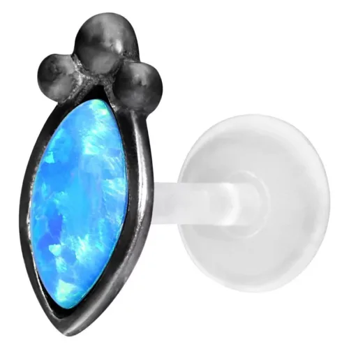 Blue Bindi Opal Push-Fit Labret