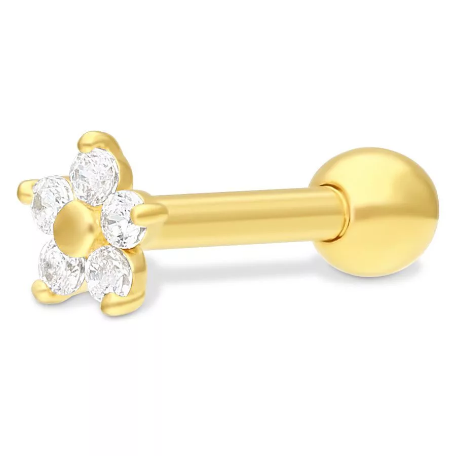 18k Crystal Flower