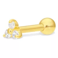 18k Trinity Earbarbell