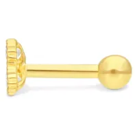 18k Earbarbell Leaf