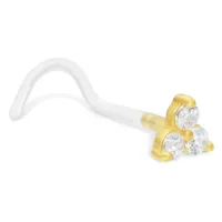 18k Triple Jewelled Nosestud