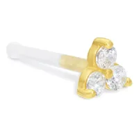 18k Triple Jewelled Nosestud