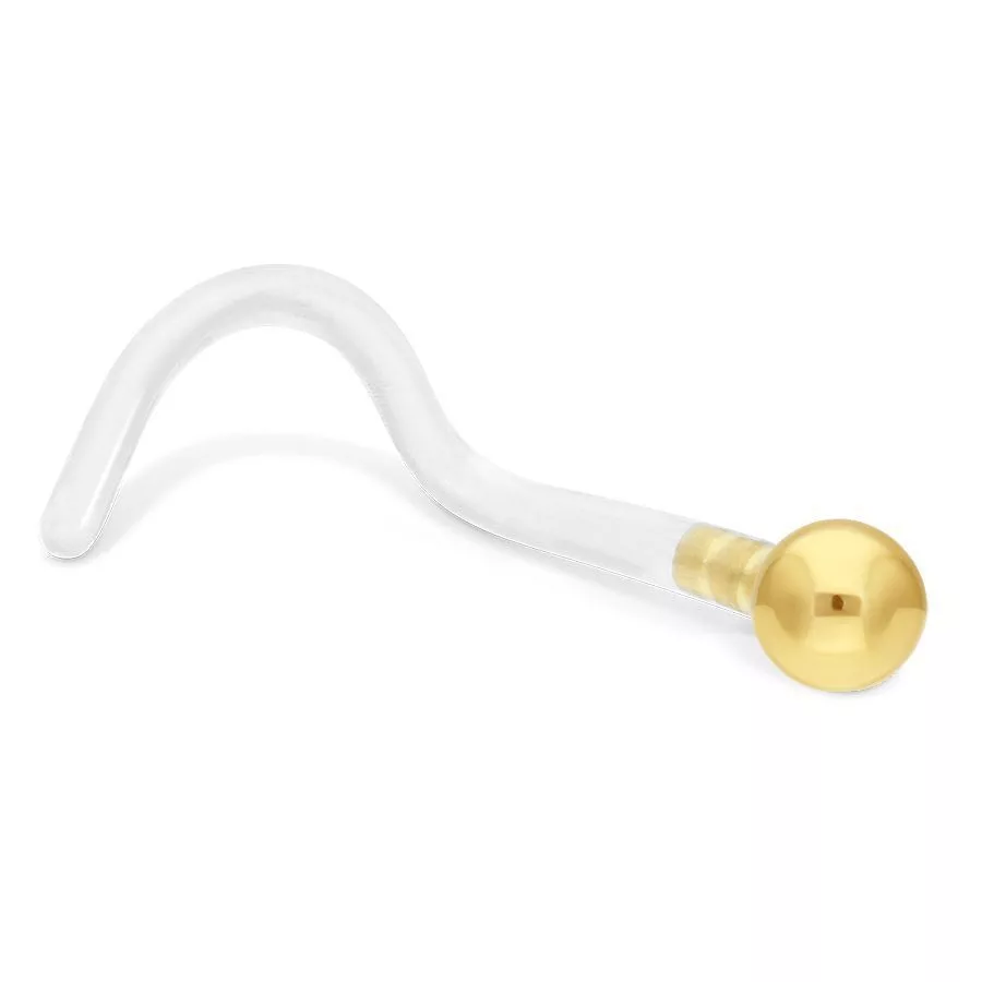 18k Gold Ball Nosestud