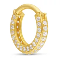 18k Double Jewelled Hinged Ring