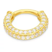 18k Double Jewelled Hinged Ring