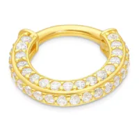 18k Double Jewelled Hinged Ring