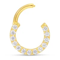 18k Pave Set Septum Ring