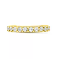 14k Hinged Row Crystal Ring