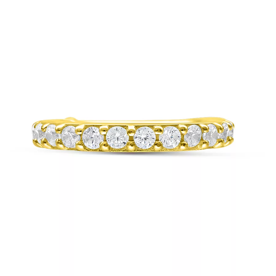 14k Hinged Row Crystal Ring