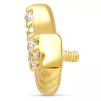 Internally Rope Crystal Attachment 14k