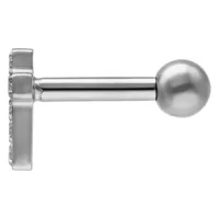 Crystal Cross Earbarbell