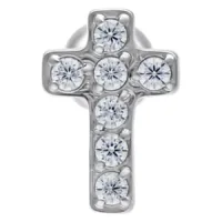 Crystal Cross Earbarbell