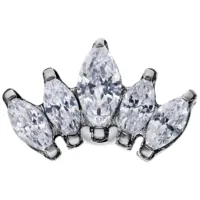 Crystal Lotus Flower Earbarbell