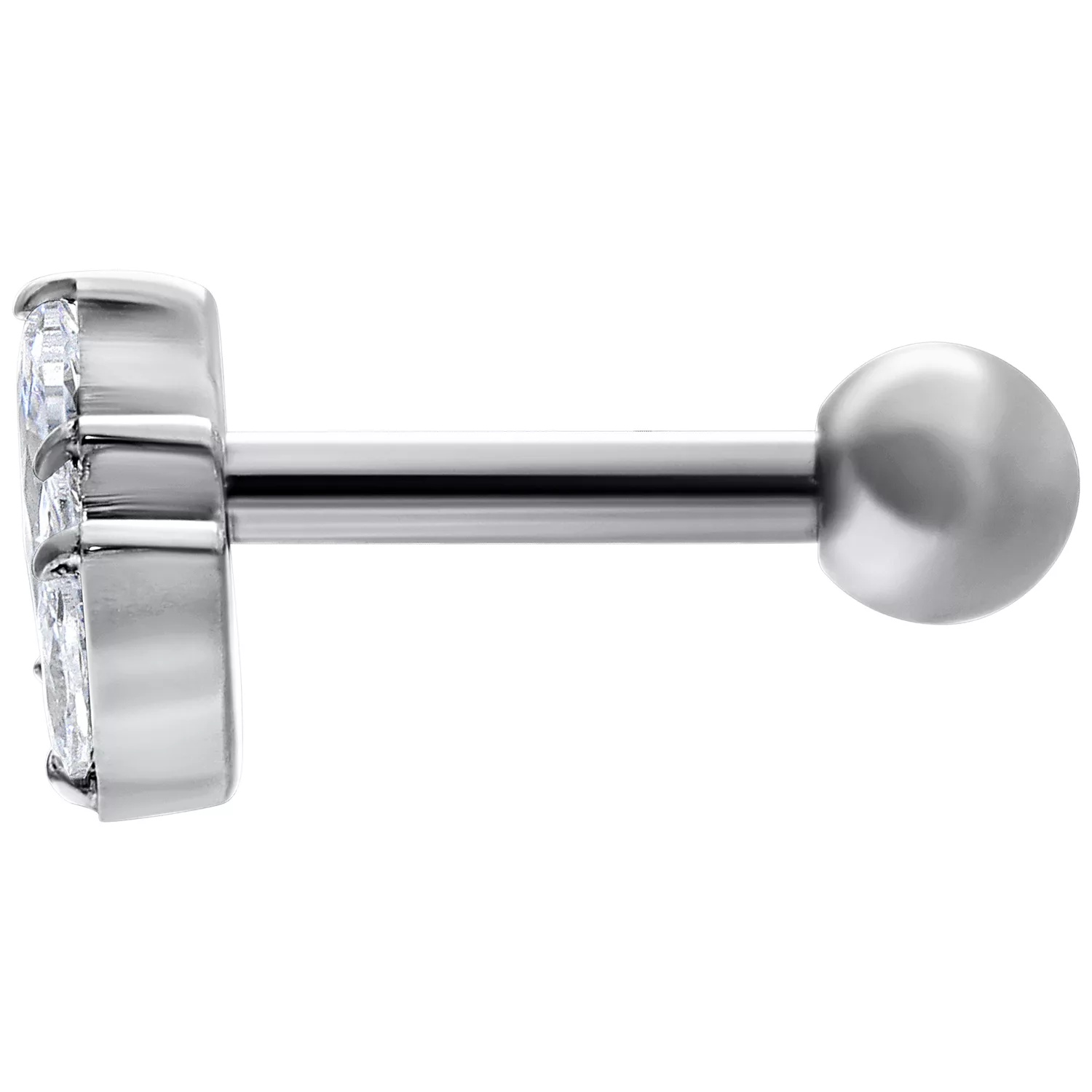 Crystal Lotus Flower Earbarbell Crystal Lotus Flower Earbarbell