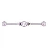 Crystal Mirror Industrial Barbell