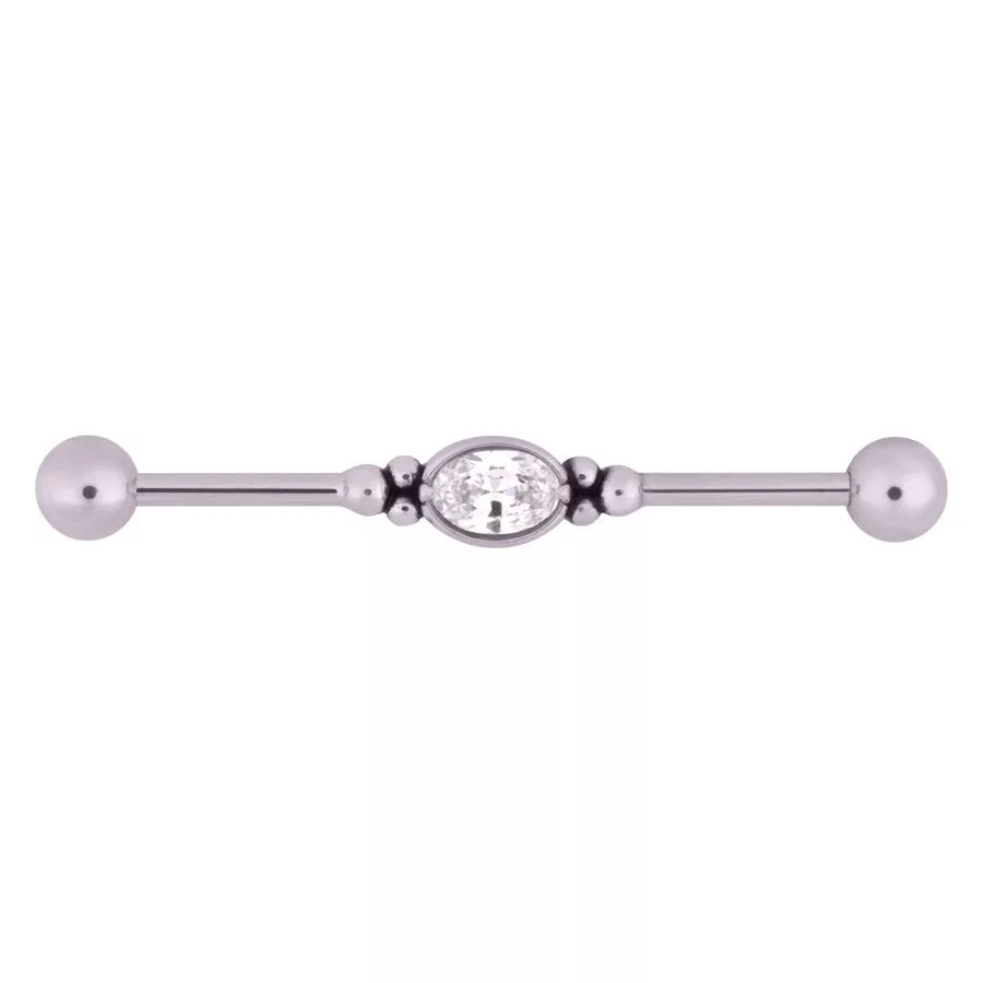 Crystal Mirror Industrial Barbell