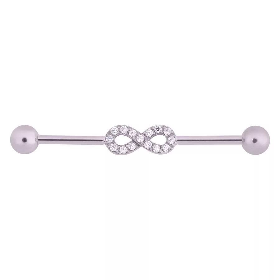 Crystal Infinity Industrial Barbell