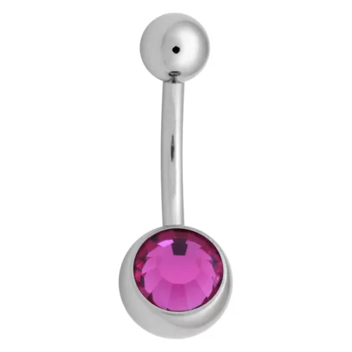316L Stainless Steel Jewelled Belly Bar