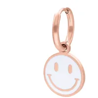 Little White Smiley Hoops
