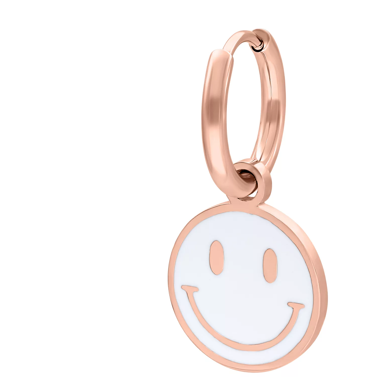 Little White Smiley Hoops