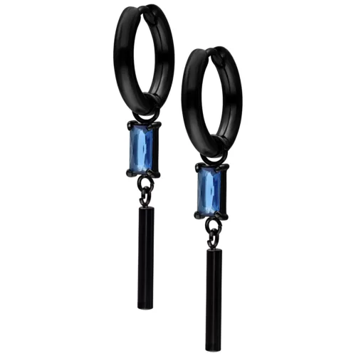 Little Square Crystal Hoops