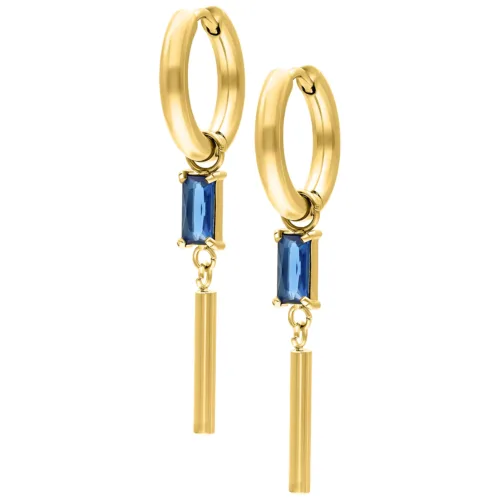 Little Square Crystal Hoops