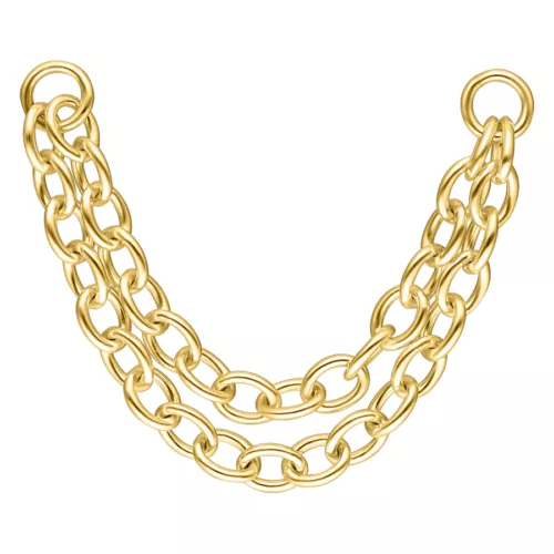 Double Basic Piercing Connection Chain