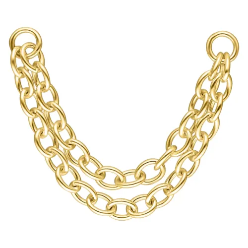 Double Basic Piercing Connection Chain