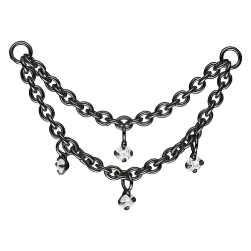 Multilayer Crystal Piercing Connection Chain