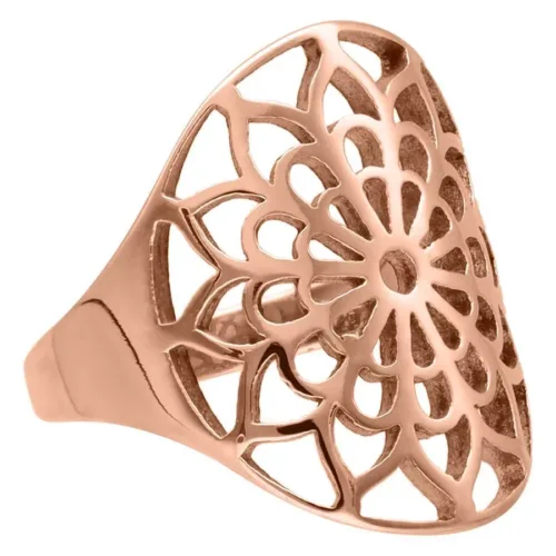 Rosé Golden Boho Flower Ring