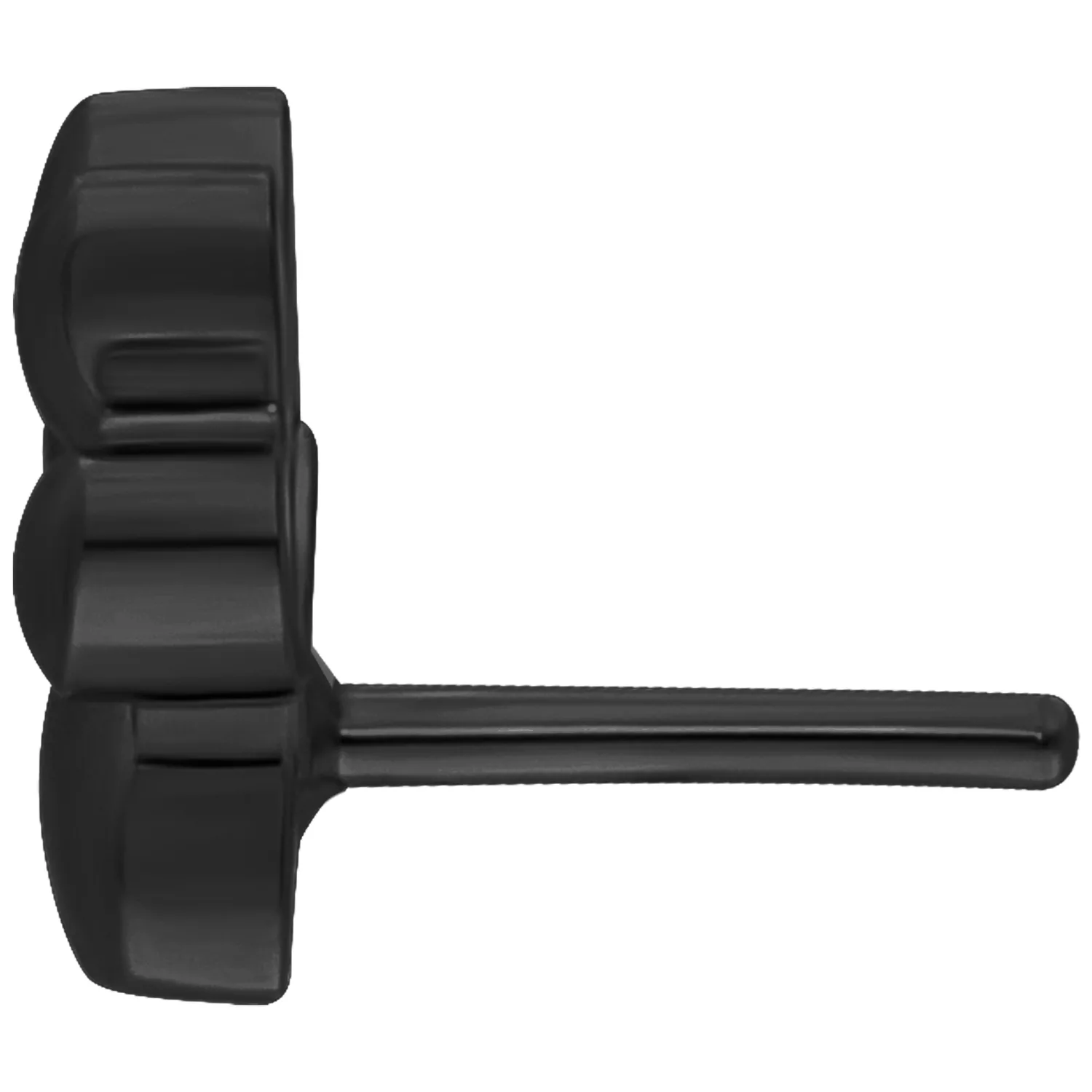 Schwarzer Titan-Paw-Aufsatz für Push Fit auf weißem Hintergrund