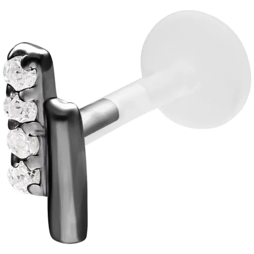 Crystal Flash Push Fit Labret