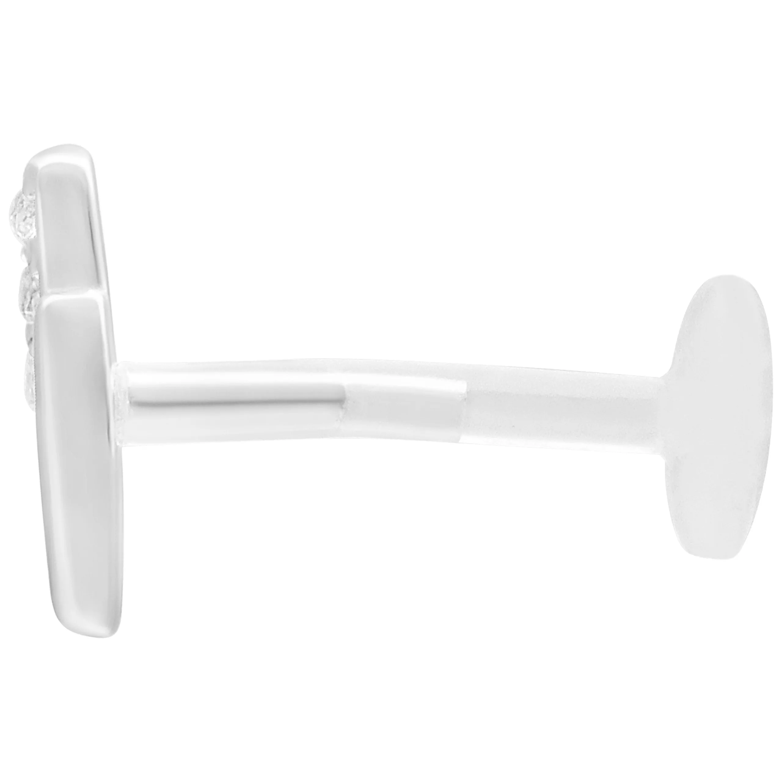 Crystal Double Bar Push Fit Labret Crystal Double Bar Push Fit Labret