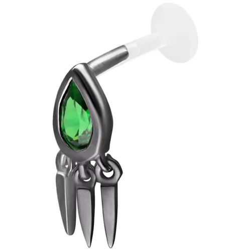 Green Emerald Push Fit Labret