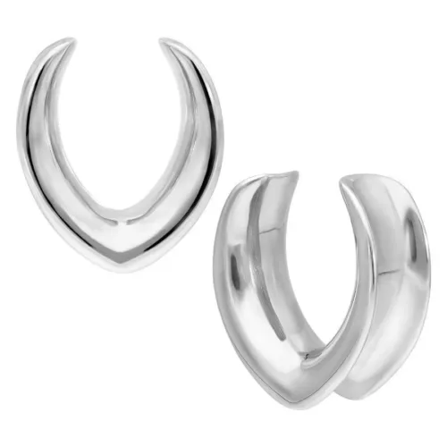 Oval Ear Saddles Silver