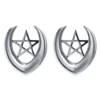 Ear Saddles Silver Pentagram