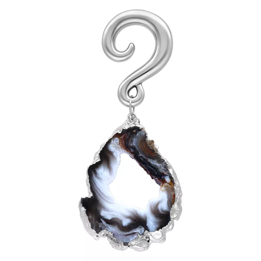 Indian Agate Stone Dangle Ear Weights