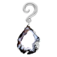 Indian Agate Stone Dangle Ear Weights