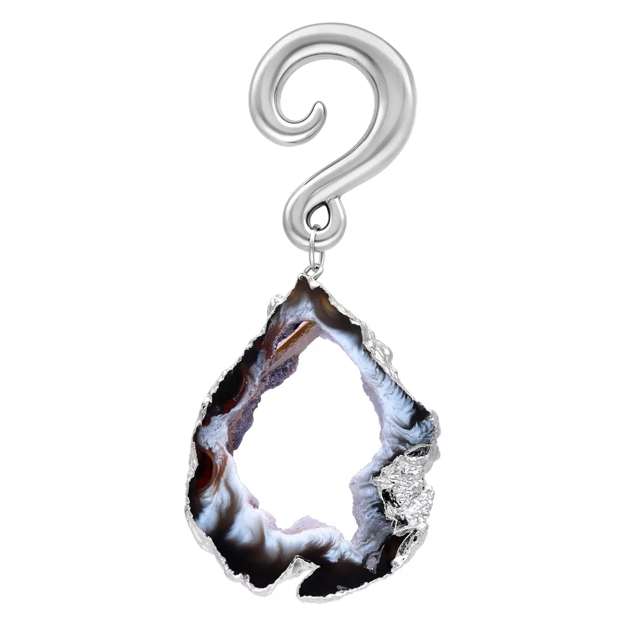 Indian Agate Stone Dangle Ear Weights