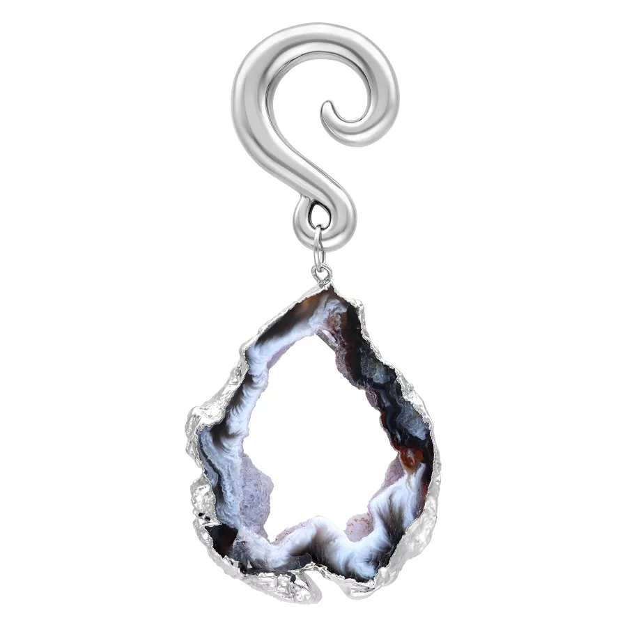 Indian Agate Stone Dangle Ear Weights