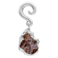 Indian Agate Stone Dangle Ear Weights