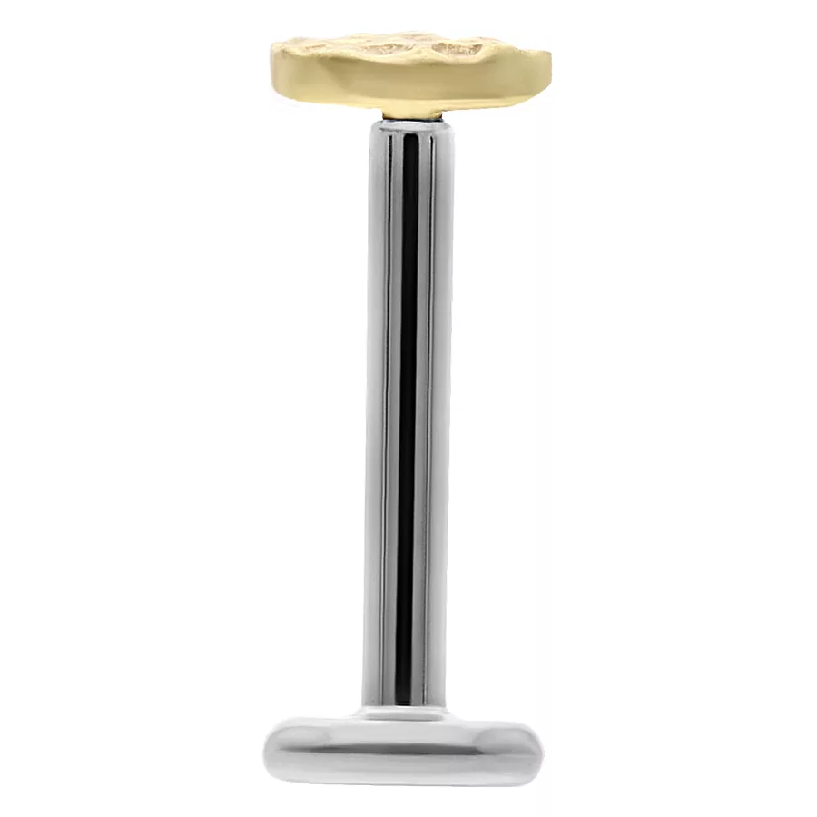 Medium Circle Hammered Labret
